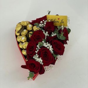 Valentínsky kvetinový box Ferrero
